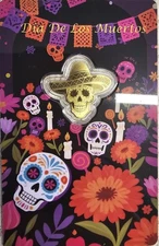 Liberia Dia De Los Muertos Shaped 1/1000 oz Gold Coin in Limited Edition Card