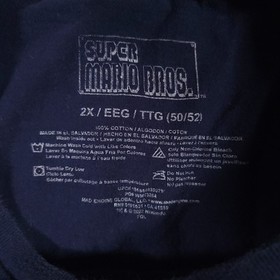 Super Mario Bros T-Shirt Mens 2X Mario NES Console Pixel Grid Boxes Graphic Tee