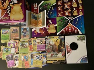 Pokémon TCG Charizard Lunch Box Tin PLUS Surprise 100Cards Stickers BIG Lot
