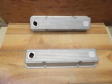 Vintage Finned Aluminum Mt Valve Covers Small Block Chevy 327 Mickey Thompson Vintage Finned Aluminum Mt Valve Covers Small Block Chevy 327 Mickey Thompson