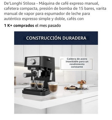 DeLonghi Stilosa EC260BK Espresso Machine 15 Bar Black/Silver Frothing Wand