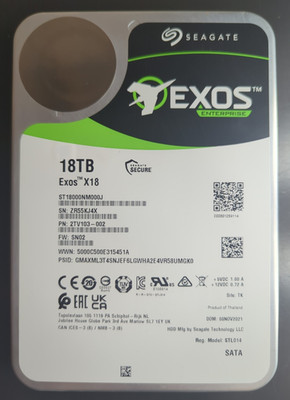 18TB SATA ST18000NM000J 3.5'' Exos X18 Seagate Enterprise Hard Drive