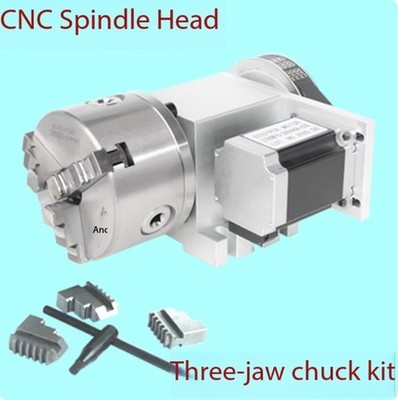 Engraving Machine Fourth Axis Rotation Axis CNC Indexing Head with 100MM Chuck