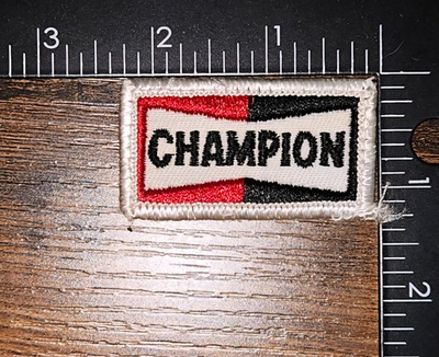 #ad Vintage Champion Spark Plug Black amp; Red Logo Auto Patch $4.99