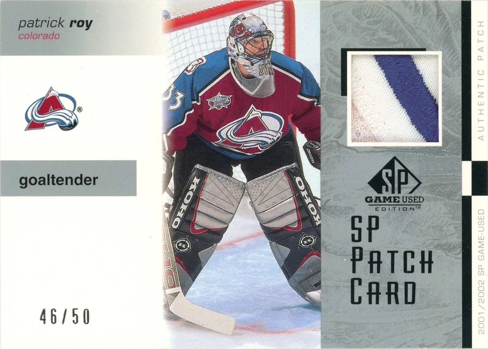 2001-02 SP Game Used Patches Patrick Roy #46/50 - Image 1 of 1