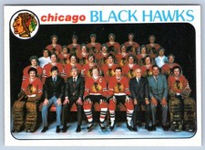 CHICAGO BLACKHAWKS TEAM CHECKLIST UNMARKED 1978-79 O-PEE-CHEE #195 EX+     26131
