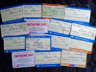Lot of British Rail Network SouthEast tickets.