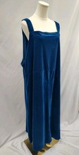 Coldwater Creek Blue Velvet Jumper Dress Stretch Maxi Pullover USA Made Sz 2XL