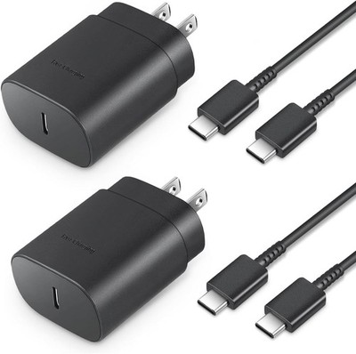 2 Original Carga Rapida USB-C De 25W Cargador Para Samsung Galaxy S21/S20/S22