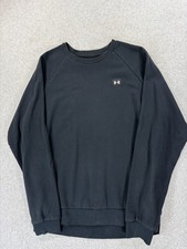 Under Armour Loose Fit Midweight Crew Sweatshirt Men's Large Black