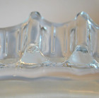 Vintage Queen Elizabeth II Portrait Glass Ashtray Royal Souvenir Felt Base — photo 6