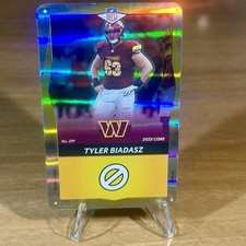 Tyler Biadasz #019 Yellow Foil 2025 Uno Elite NFL Core Edition Commanders