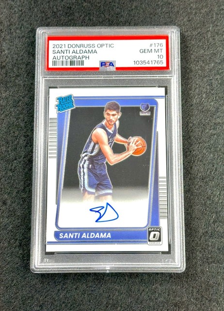 2021 Donruss Optic SANTI ALDAMA Rated Rookie ON CARD AUTO RC PSA 10 - POP 4
