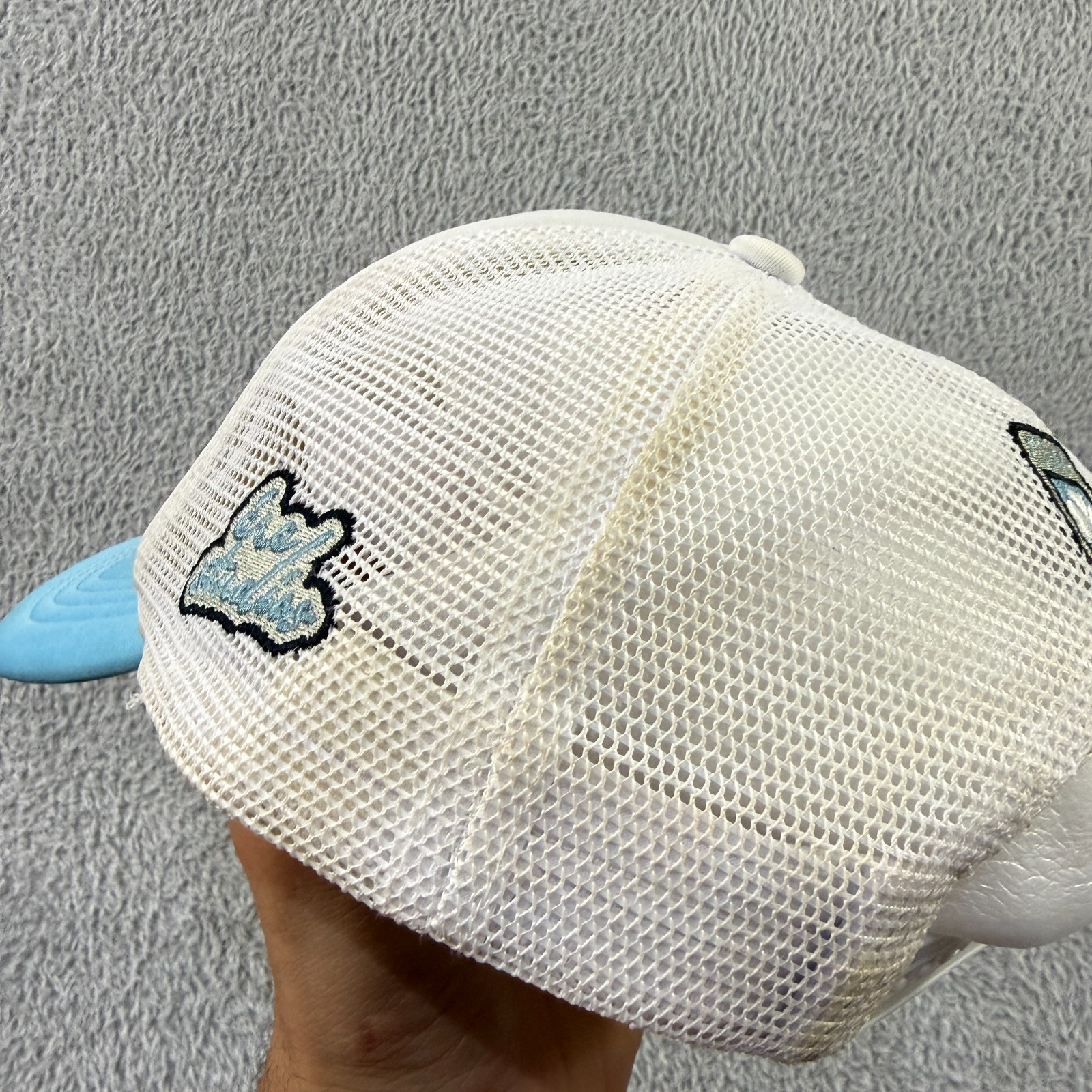 Vintage Ere Studios 21 2000's Y2K Blue White Snapback Mesh Trucker Baseball Cap image 5