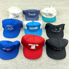 Vintage Trucker Hat Cap Lot Snap Back 80s 90s Farm Mining Cap USA Advertising CA