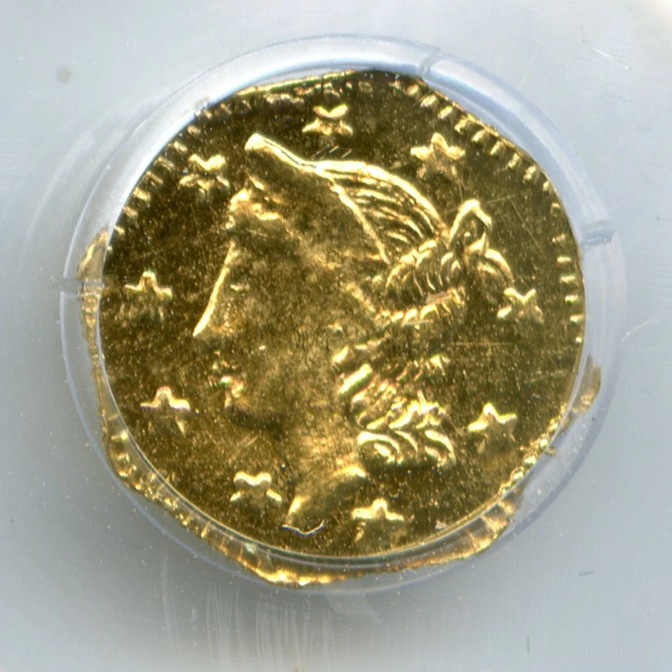1857 G25C California Fractional Gold / PCGS Gold Shield BG-1301A MS66 / GOLD R.1 - Image 3 of 3
