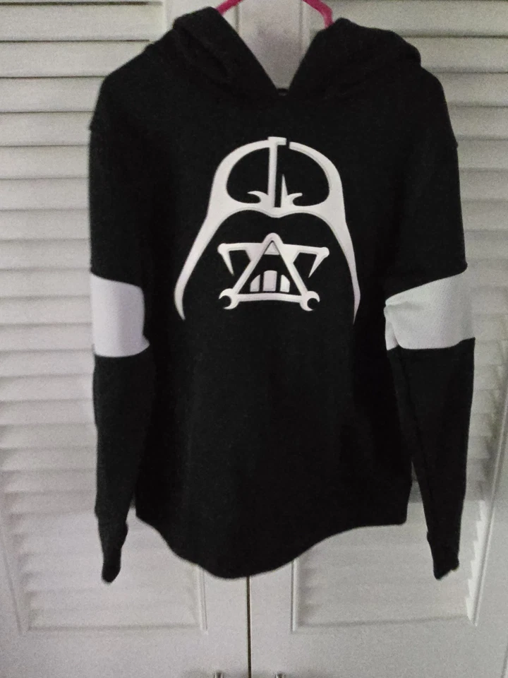 Star Wars Niños Darth Vader Sudadera con Capucha Negro Blanco Pullover Sudadera Talla L (7)... Foto 2 de 4