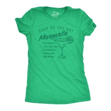 Womens Soup of The Day Margarita T Shirt Funny Tequila Recipe Graphic Tee