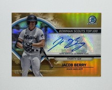 2023 Bowman - Bowman Scouts Top 100 Jacob Berry Gold Refractor /50