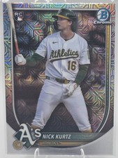 2025 Bowman Chrome Mega Box Nick Kurtz #93 Mojo Refractor RC Athletics