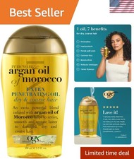 3.3 Fl Oz Moisturizing Argan Oil Hair Serum for Frizzy, Curly, and Coarse Hair