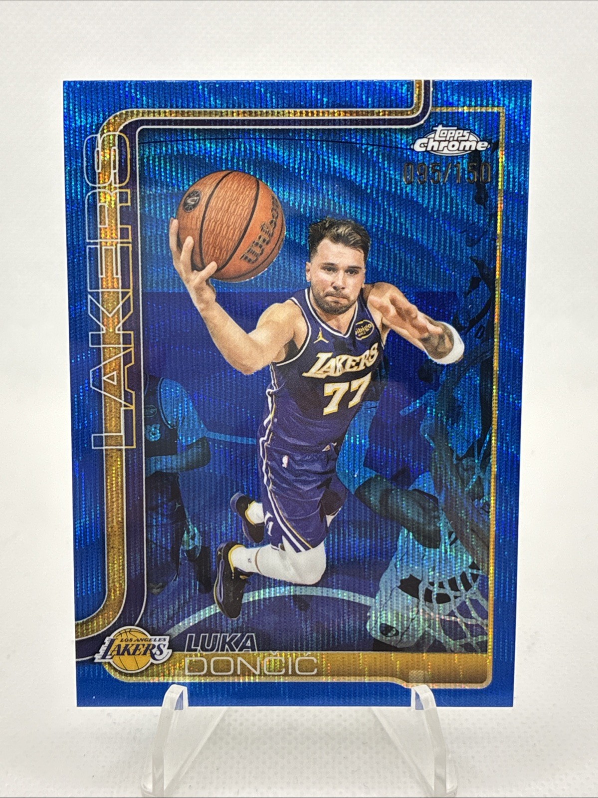 2025-26 Topps Chrome Update Luka Doncic #2 Blue Wave /150