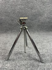 VTG Mid Century GoldCrest Multi Section Camera Travel Tripod Tilt Art Deco 51.5"