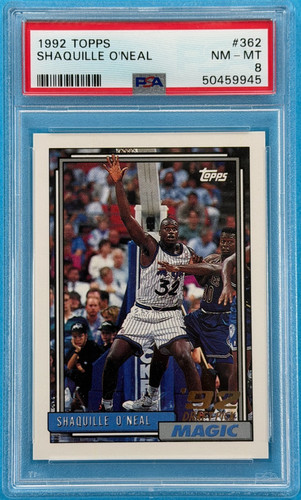 1992-93 Topps Shaquille O'Neal #362 PSA 8 Rookie RC HOF Orlando Magic