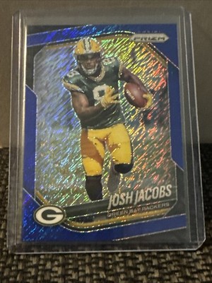 2025 NFL Prizm Josh Jacobs Blue Shimmer FOTL /35 Packers SSP Mint