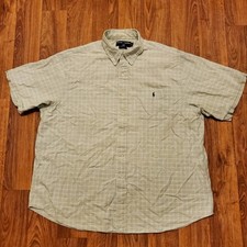 Vintage 90s Polo Ralph Lauren Sport Shirt Men 2XL Green Plaid Button Down Preppy