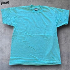 Vintage Screen Stars Single Stitch T Shirt Blank Large 90s USA Made 50/50 Tee