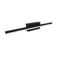 Led Spiegelleuchte Wandlampe Schwarz B: 50 Cm Edelstahl Neutralweiß 4000 K IP44