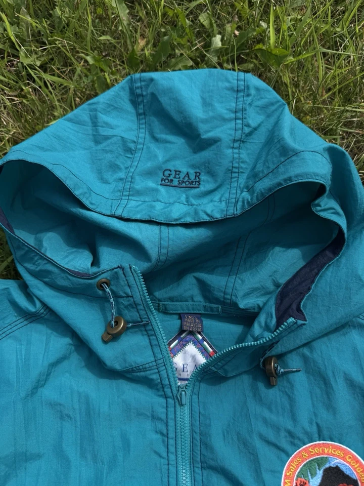 Vintage 1996 Hawaii IBM Sales Service Golden Circle TEAM COMPUTER Jacket Teal Lg - Image 3 of 4