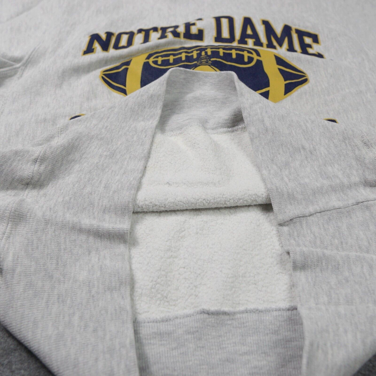 Vintage 80s Notre Dame Champion Reverse Weave Sweatshirt Large USA
