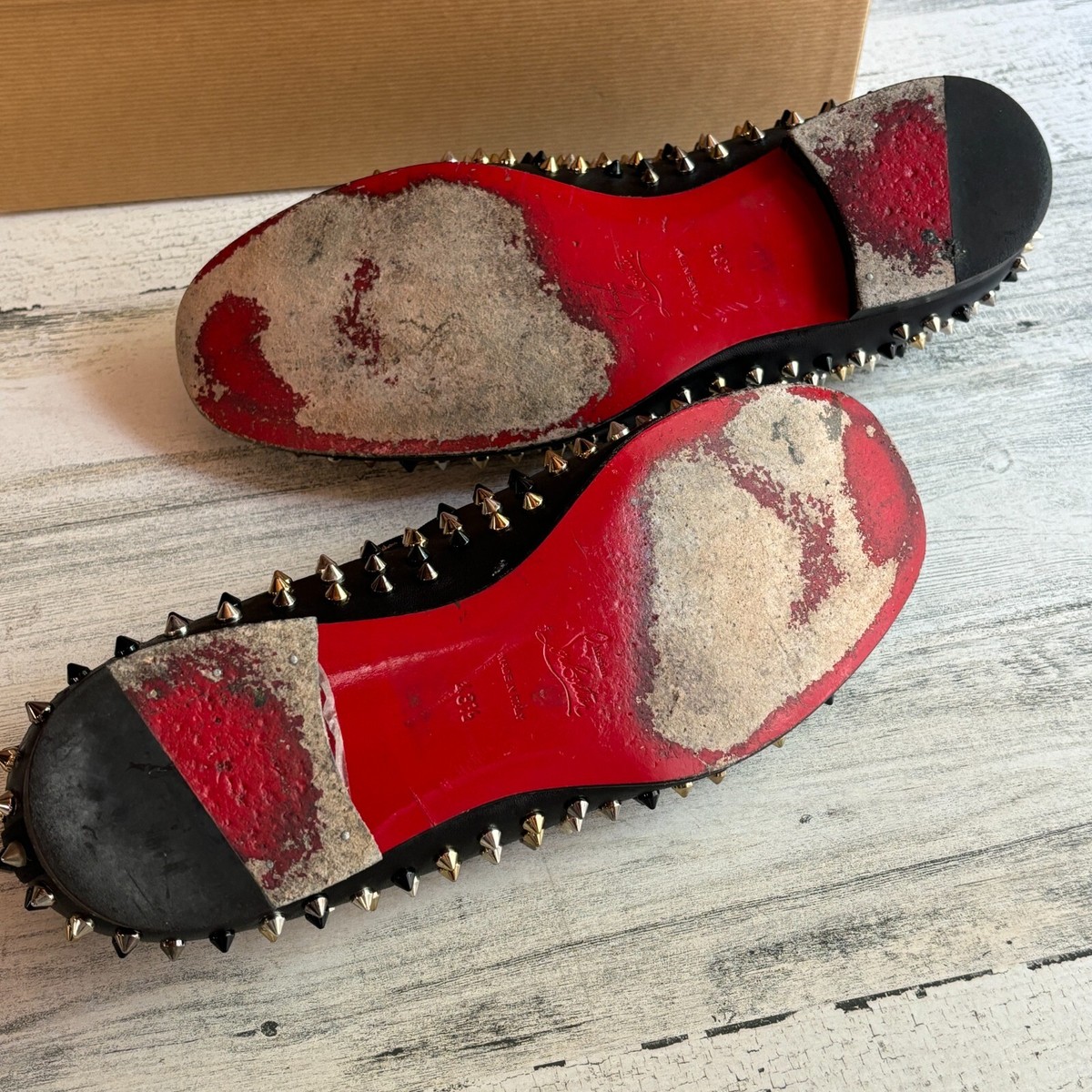 Christian Louboutin Mens Rollerboy Spike Loafers Size 10.5 Christian Louboutin Mens Rollerboy Spike Loafers Size 10.5