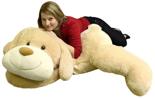 large soft stuffed dog