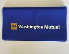 Vintage Washington Mutual - Defunct WAMU Bank - Blue Checkbook Register Cover