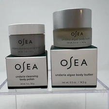 New in Box Osea Undaria Cleansing Body Polish and Algae Body Butter Set