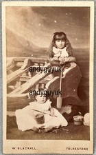 CDV SEASIDE FISHING BOAT STUDIO PROP BLACKALL FOLKESTONE BUCKET SPADE ANTIQUE