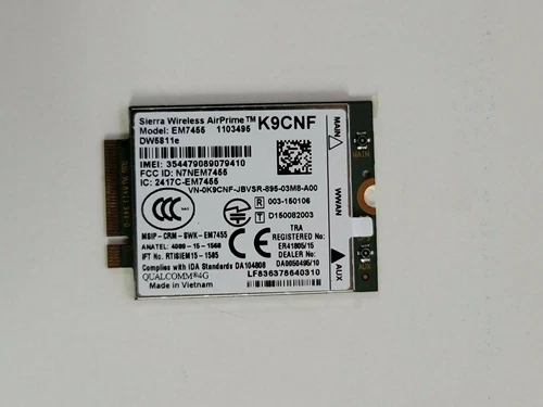 Dell Sierra Wireless AirPrime EM7455 DW5811e K9CNF WWAN Qualcomm 4G