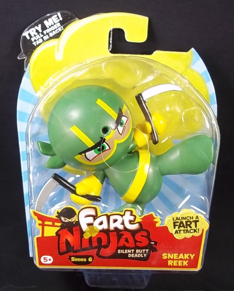 Fart Ninjas Serie 8, 8 Figure Collezionabili Con Suoni Di Puzzette Attivati Dal Movimento, Per Bambini 5+, Regalo Divertente