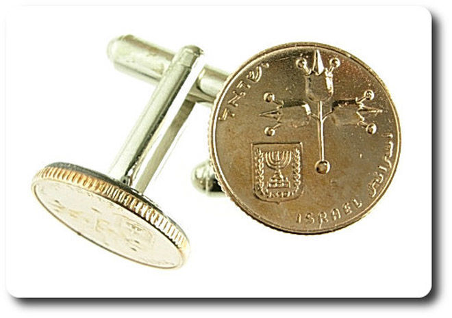 Boutons De Manchettes Avec Pièce De Monnaie Authentique - Marque A Bijoux - Neuf Avec étiquettes