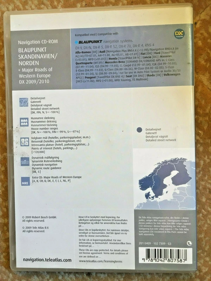 Navigation CD Blaupunkt Teleatlas Skandinavien / Norden 2009/2010 - Bild 3 von 3