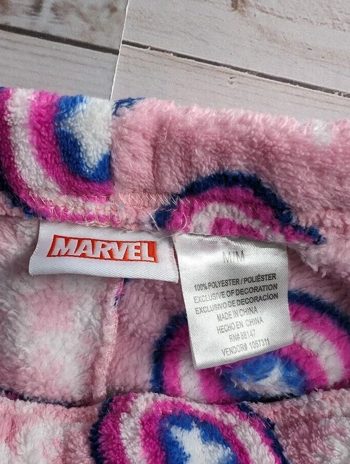 Marvel Size Medium Pink Womens Fluffy Comfy Pajama Shorts - Image 2 of 4