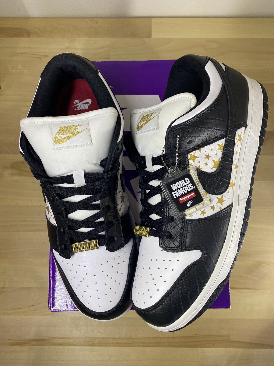 Supreme x Nike SB Dunk Low Black Stars - Where to Buy