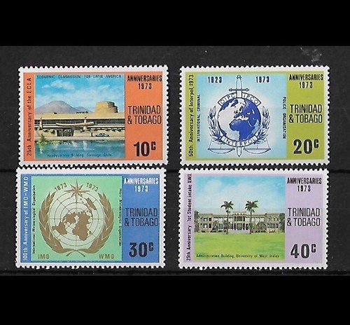 1973 - Trinidad & Tobago Anniversaries MNH set #SG435/8