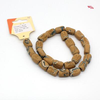 KERAMIK PERLEN 25 STÜCK DURCHMESSER CERAMIC BEAD KUNSTHANDWERK SCHMUCKBASTELN 