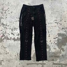 32x31 Tripp NYC black bondage pants with original repairs