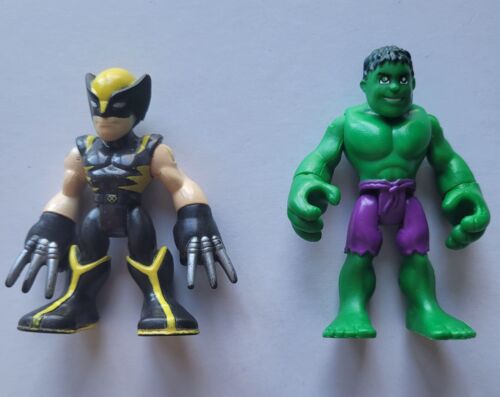 Lot de 2 figurines articulées Imaginext Marvel Hulk Wolverine - Photo 1 sur 15