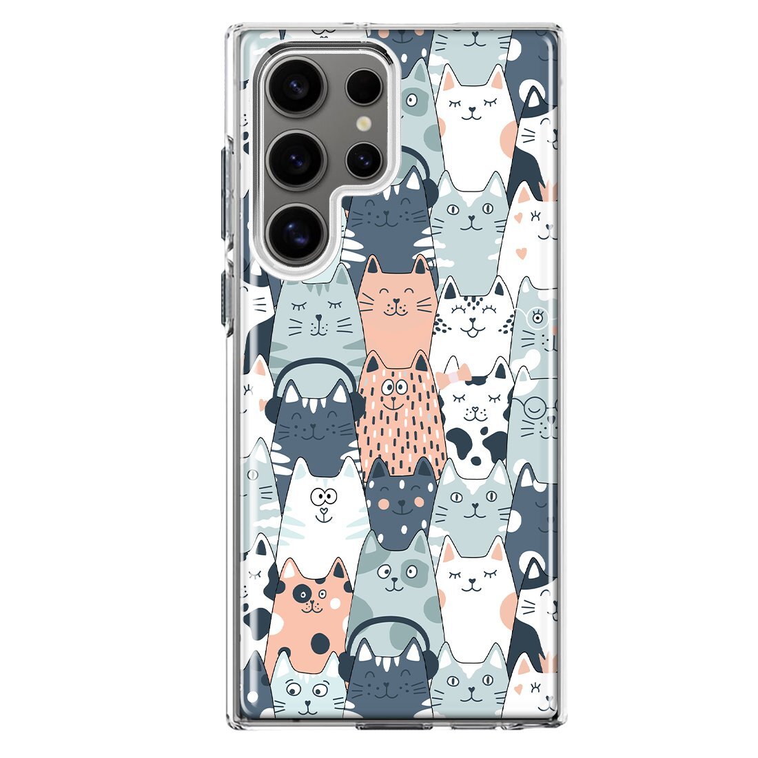 Mundaze Case for Samsung Galaxy S22 Ultra Cover Cute Funny Cat Friends
